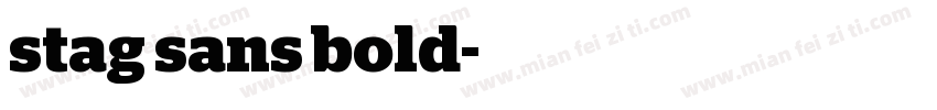 stag sans bold字体转换